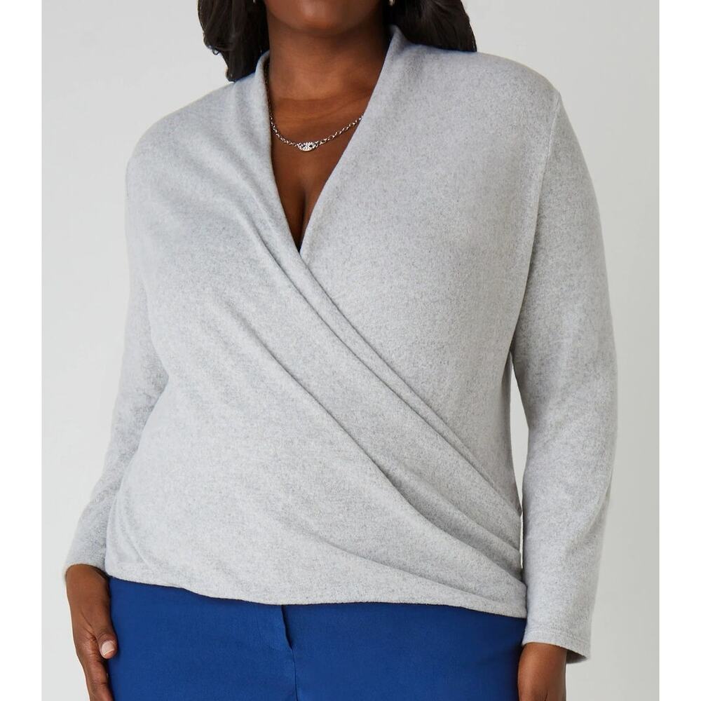 PLUS Size 22/24 3X | Women’s Cozy Stretchy Brushed Hacci Knit Sweater Top | NWT